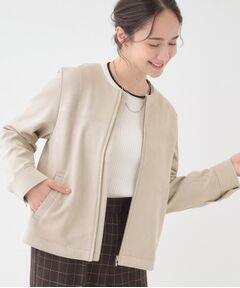 SHOO・LA・RUE / シューラルー レザーブルゾン・ジャケット | 【S-LL】上品さを纏う やわらか フェイクスエードブルゾン