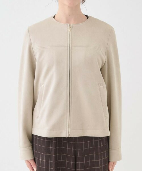 SHOO・LA・RUE / シューラルー レザーブルゾン・ジャケット | 【S-LL】上品さを纏う やわらか フェイクスエードブルゾン | 詳細13