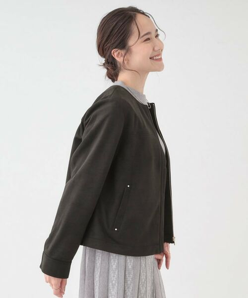 SHOO・LA・RUE / シューラルー レザーブルゾン・ジャケット | 【S-LL】上品さを纏う やわらか フェイクスエードブルゾン | 詳細2