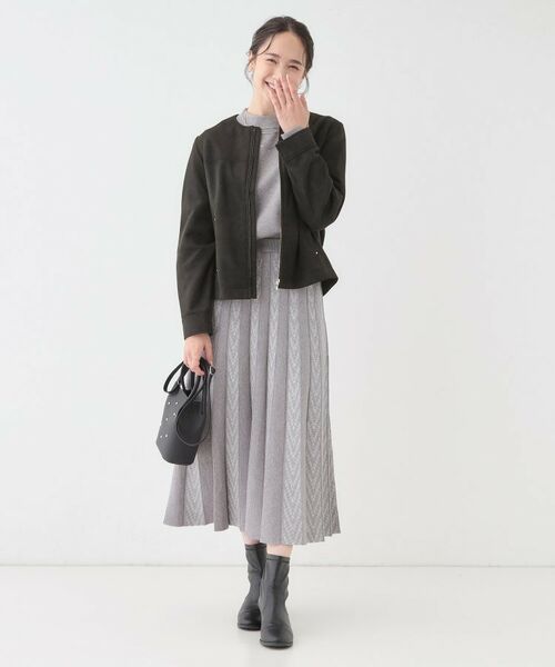 SHOO・LA・RUE / シューラルー レザーブルゾン・ジャケット | 【S-LL】上品さを纏う やわらか フェイクスエードブルゾン | 詳細3