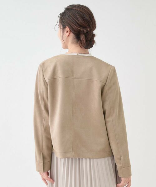 SHOO・LA・RUE / シューラルー レザーブルゾン・ジャケット | 【S-LL】上品さを纏う やわらか フェイクスエードブルゾン | 詳細6