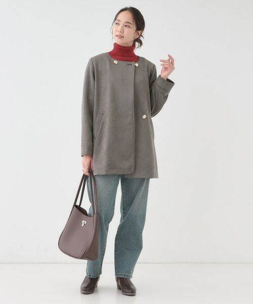 SHOO・LA・RUE / シューラルー レザーブルゾン・ジャケット | 【S-LL】上品さを纏う やわらかフェイクスエード ミドル丈ブルゾン | 詳細11