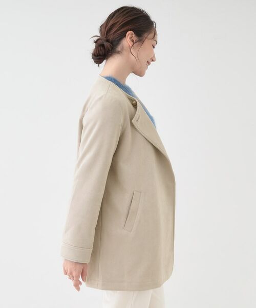 SHOO・LA・RUE / シューラルー レザーブルゾン・ジャケット | 【S-LL】上品さを纏う やわらかフェイクスエード ミドル丈ブルゾン | 詳細2