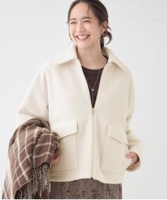 SHOO・LA・RUE / シューラルー レザーブルゾン・ジャケット | 【S-LL】大人カジュアルコーデに 襟付きZIPブルゾン