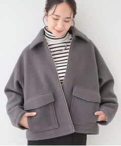 SHOO・LA・RUE / シューラルー レザーブルゾン・ジャケット | 【S-LL】大人カジュアルコーデに 襟付きZIPブルゾン