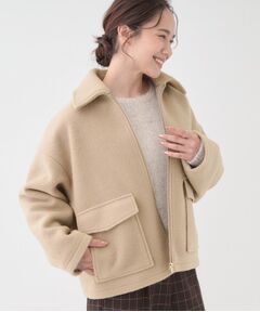 SHOO・LA・RUE / シューラルー レザーブルゾン・ジャケット | 【S-LL】大人カジュアルコーデに 襟付きZIPブルゾン