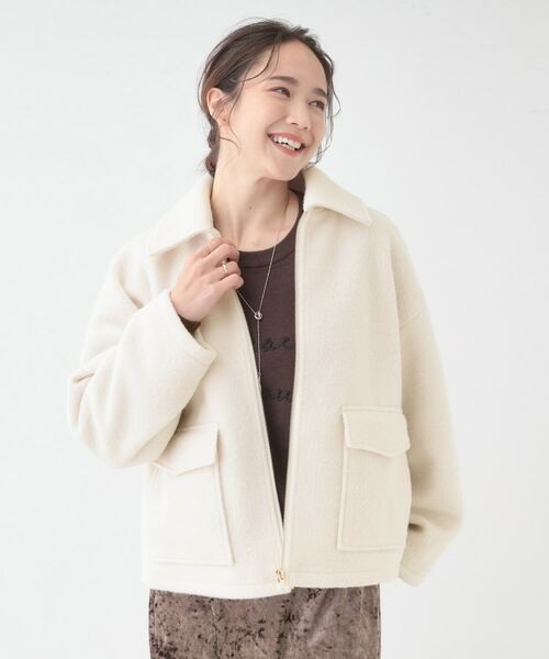 SHOO・LA・RUE / シューラルー レザーブルゾン・ジャケット | 【S-LL】大人カジュアルコーデに 襟付きZIPブルゾン | 詳細1