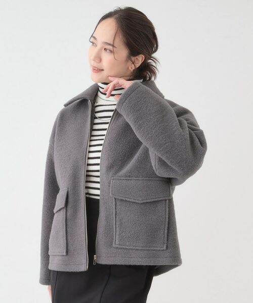 SHOO・LA・RUE / シューラルー レザーブルゾン・ジャケット | 【S-LL】大人カジュアルコーデに 襟付きZIPブルゾン | 詳細5