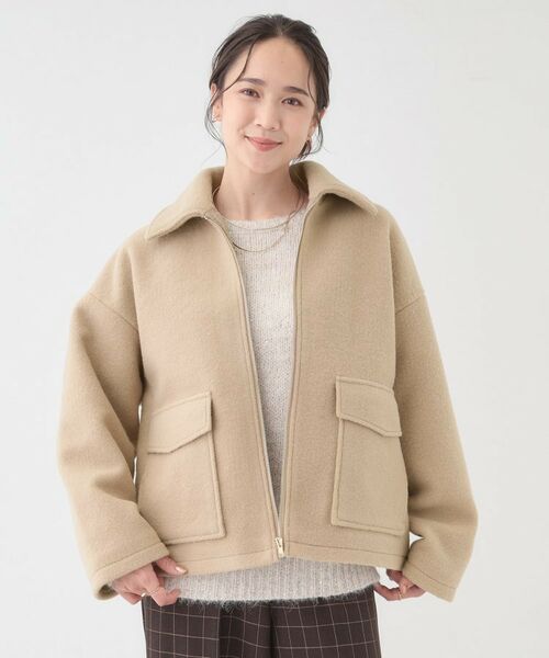 SHOO・LA・RUE / シューラルー レザーブルゾン・ジャケット | 【S-LL】大人カジュアルコーデに 襟付きZIPブルゾン | 詳細9