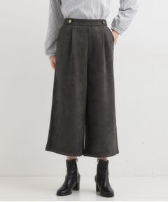 SHOO・LA・RUE / シューラルー ショート・ハーフ・半端丈パンツ | 【洗濯機可/S-LL】やわらかスエード調ガウチョパンツ
