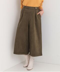 SHOO・LA・RUE / シューラルー ショート・ハーフ・半端丈パンツ | 【洗濯機可/S-LL】やわらかスエード調ガウチョパンツ