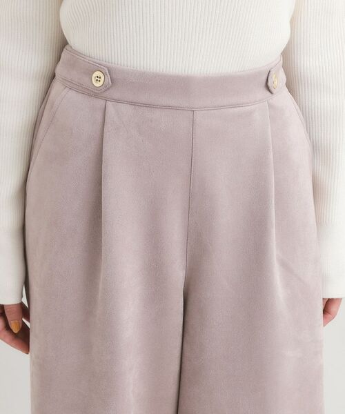 SHOO・LA・RUE / シューラルー ショート・ハーフ・半端丈パンツ | 【洗濯機可/S-LL】やわらかスエード調ガウチョパンツ | 詳細16