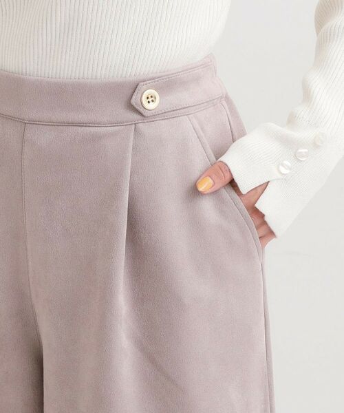 SHOO・LA・RUE / シューラルー ショート・ハーフ・半端丈パンツ | 【洗濯機可/S-LL】やわらかスエード調ガウチョパンツ | 詳細18