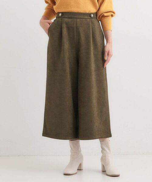 SHOO・LA・RUE / シューラルー ショート・ハーフ・半端丈パンツ | 【洗濯機可/S-LL】やわらかスエード調ガウチョパンツ | 詳細5