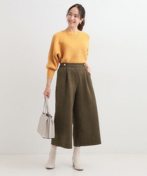 SHOO・LA・RUE / シューラルー ショート・ハーフ・半端丈パンツ | 【洗濯機可/S-LL】やわらかスエード調ガウチョパンツ | 詳細6