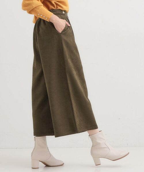 SHOO・LA・RUE / シューラルー ショート・ハーフ・半端丈パンツ | 【洗濯機可/S-LL】やわらかスエード調ガウチョパンツ | 詳細7