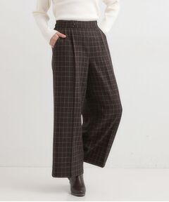 SHOO・LA・RUE / シューラルー パンツ | 【着丈選べる】大人のきれいめスタイルに ウールフィール ワイドパンツ