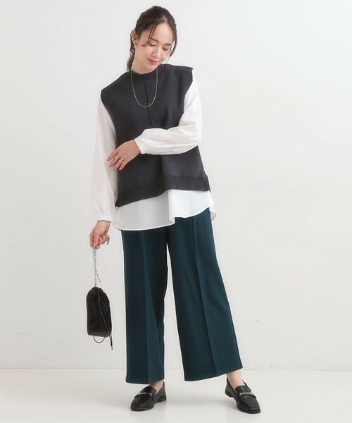SHOO・LA・RUE / シューラルー パンツ | 【着丈選べる】大人のきれいめスタイルに ウールフィール ワイドパンツ | 詳細17