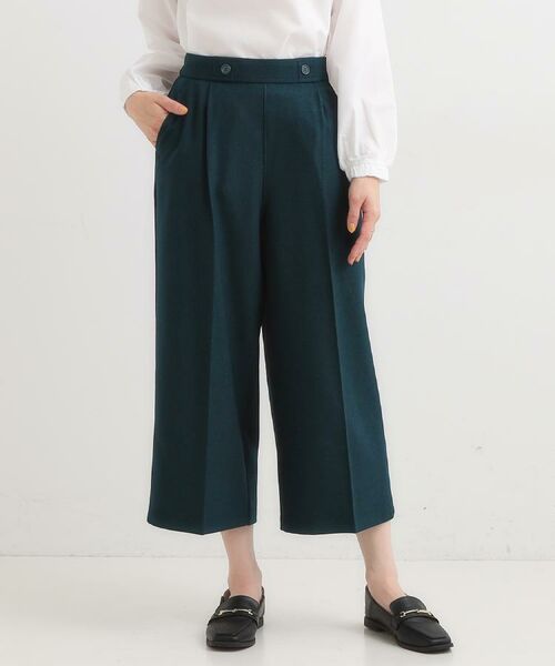 SHOO・LA・RUE / シューラルー パンツ | 【着丈選べる】大人のきれいめスタイルに ウールフィール ワイドパンツ | 詳細18