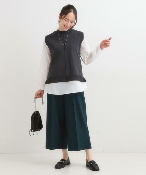 SHOO・LA・RUE / シューラルー パンツ | 【着丈選べる】大人のきれいめスタイルに ウールフィール ワイドパンツ | 詳細20
