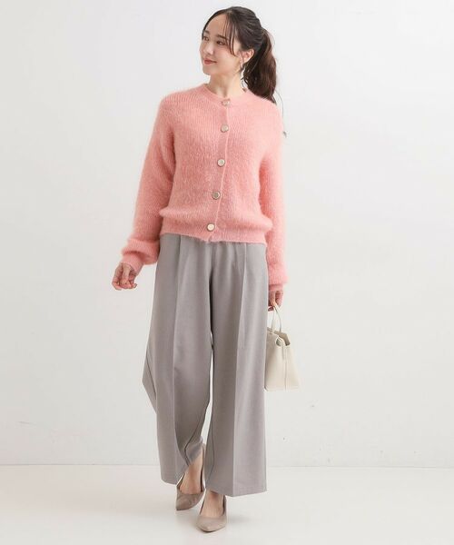 SHOO・LA・RUE / シューラルー パンツ | 【着丈選べる】大人のきれいめスタイルに ウールフィール ワイドパンツ | 詳細3