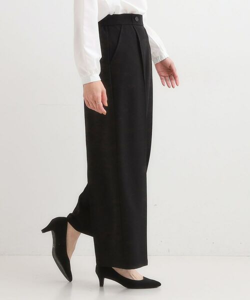 SHOO・LA・RUE / シューラルー パンツ | 【着丈選べる】大人のきれいめスタイルに ウールフィール ワイドパンツ | 詳細9