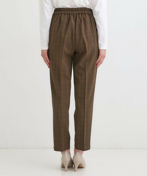SHOO・LA・RUE / シューラルー パンツ | 【S-LL/チェック柄アソート】脚のラインをきれいに見せる タックテーパードパンツ | 詳細15