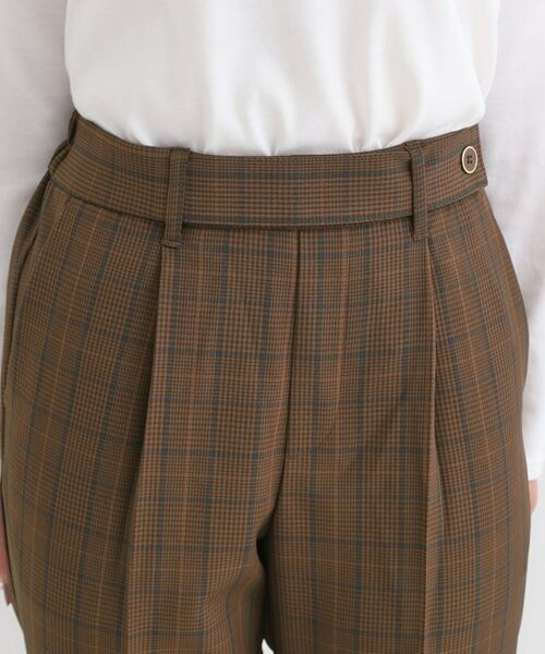 SHOO・LA・RUE / シューラルー パンツ | 【S-LL/チェック柄アソート】脚のラインをきれいに見せる タックテーパードパンツ | 詳細16