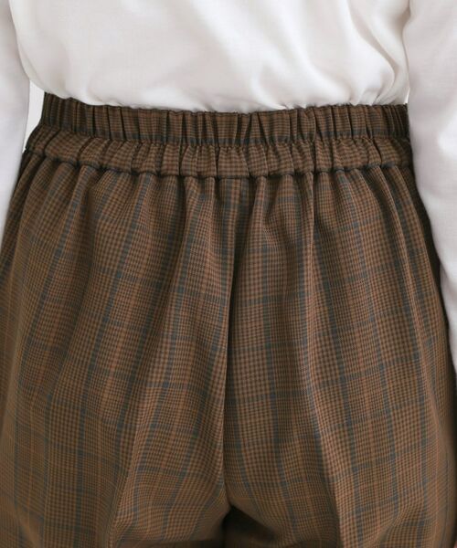 SHOO・LA・RUE / シューラルー パンツ | 【S-LL/チェック柄アソート】脚のラインをきれいに見せる タックテーパードパンツ | 詳細18