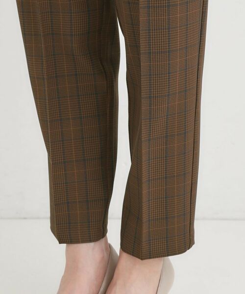 SHOO・LA・RUE / シューラルー パンツ | 【S-LL/チェック柄アソート】脚のラインをきれいに見せる タックテーパードパンツ | 詳細19