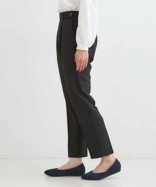 SHOO・LA・RUE / シューラルー パンツ | 【S-LL/チェック柄アソート】脚のラインをきれいに見せる タックテーパードパンツ | 詳細2