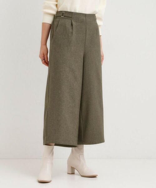 SHOO・LA・RUE / シューラルー ショート・ハーフ・半端丈パンツ | 【S-LL】ウエストデザインガウチョパンツ | 詳細1