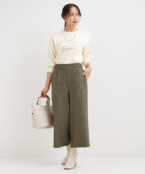 SHOO・LA・RUE / シューラルー ショート・ハーフ・半端丈パンツ | 【S-LL】ウエストデザインガウチョパンツ | 詳細3