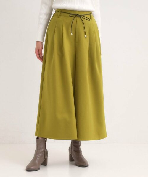 SHOO・LA・RUE / シューラルー ショート・ハーフ・半端丈パンツ | 【S-LL/2点セット】脚のラインを拾いにくい ベルト付きタックスカーチョパンツ | 詳細1