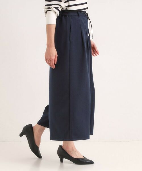 SHOO・LA・RUE / シューラルー ショート・ハーフ・半端丈パンツ | 【S-LL/2点セット】脚のラインを拾いにくい ベルト付きタックスカーチョパンツ | 詳細10