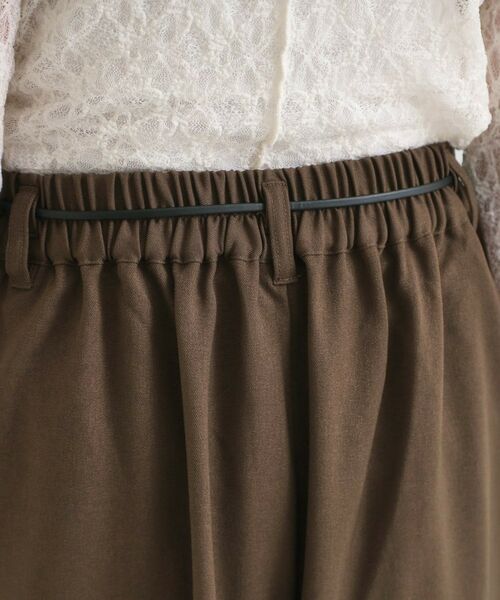 SHOO・LA・RUE / シューラルー ショート・ハーフ・半端丈パンツ | 【S-LL/2点セット】脚のラインを拾いにくい ベルト付きタックスカーチョパンツ | 詳細17