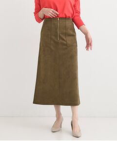 SHOO・LA・RUE / シューラルー ロング・マキシ丈スカート | 【洗濯機可】上品できれい見え フェイクスエード ナロースカート