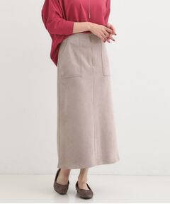 SHOO・LA・RUE / シューラルー ロング・マキシ丈スカート | 【洗濯機可】上品できれい見え フェイクスエード ナロースカート