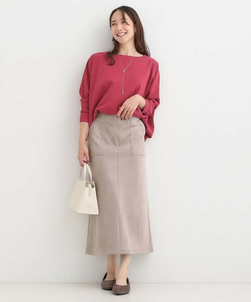 SHOO・LA・RUE / シューラルー ロング・マキシ丈スカート | 【洗濯機可】上品できれい見え フェイクスエード ナロースカート | 詳細11