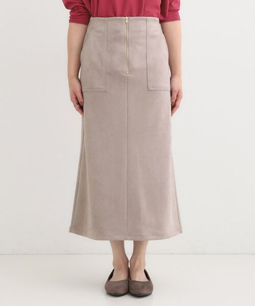 SHOO・LA・RUE / シューラルー ロング・マキシ丈スカート | 【洗濯機可】上品できれい見え フェイクスエード ナロースカート | 詳細17