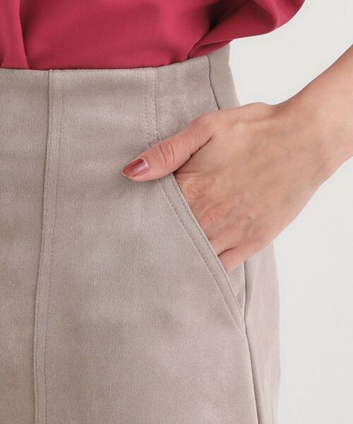 SHOO・LA・RUE / シューラルー ロング・マキシ丈スカート | 【洗濯機可】上品できれい見え フェイクスエード ナロースカート | 詳細21