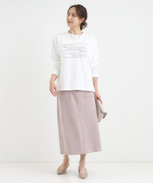 SHOO・LA・RUE / シューラルー ロング・マキシ丈スカート | 【洗濯機可】上品できれい見え フェイクスエード ナロースカート | 詳細26