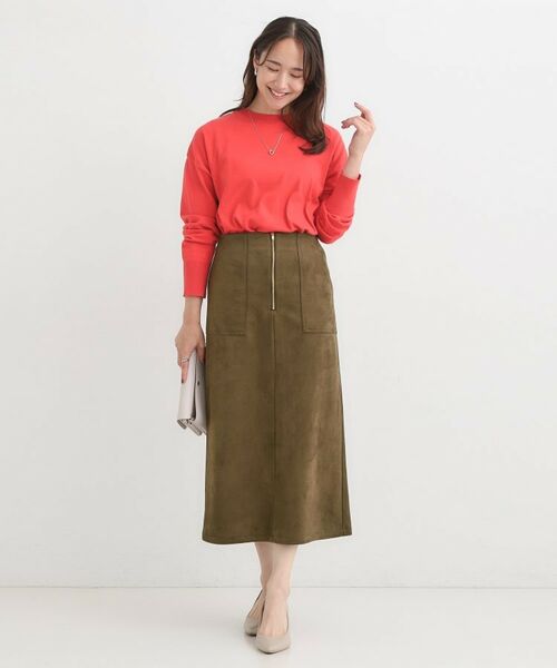 SHOO・LA・RUE / シューラルー ロング・マキシ丈スカート | 【洗濯機可】上品できれい見え フェイクスエード ナロースカート | 詳細7