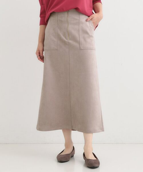 SHOO・LA・RUE / シューラルー ロング・マキシ丈スカート | 【洗濯機可】上品できれい見え フェイクスエード ナロースカート | 詳細9