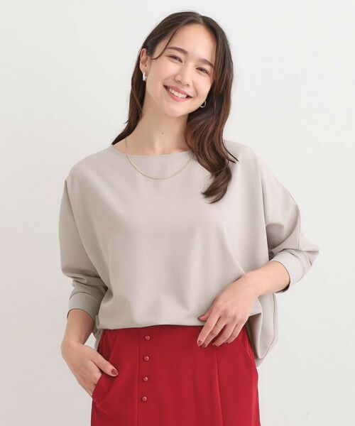 SHOO・LA・RUE / シューラルー シャツ・ブラウス | 【洗濯後しわになりにくい】1枚でサマ見え 8分袖ドルマンブラウス | 詳細1