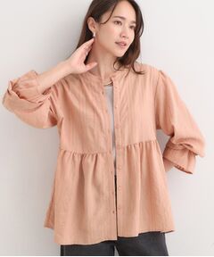 SHOO・LA・RUE / シューラルー シャツ・ブラウス | 【S-LL】大人フェミニン ペプラム風フリルブラウス