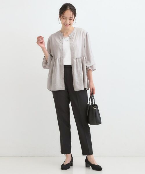 SHOO・LA・RUE / シューラルー シャツ・ブラウス | 【S-LL】大人フェミニン ペプラム風フリルブラウス | 詳細3