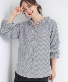 SHOO・LA・RUE / シューラルー シャツ・ブラウス | 【S-LL/洗濯後しわになりにくい/吸水速乾/UV】大人フェミニンな装いに 襟フリルブラウス