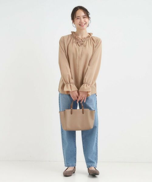 SHOO・LA・RUE / シューラルー シャツ・ブラウス | 【S-LL/洗濯後しわになりにくい/吸水速乾/UV】大人フェミニンな装いに 襟フリルブラウス | 詳細7