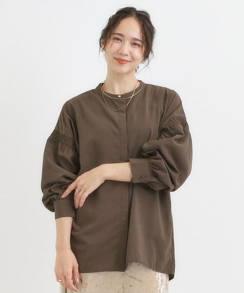 SHOO・LA・RUE / シューラルー シャツ・ブラウス | 【洗濯後シワになりにくい】お袖シャーリングシャツ | 詳細5